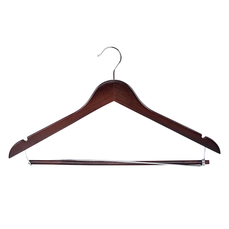 Wood Espresso 5-Piece Suit Hanger/Bar