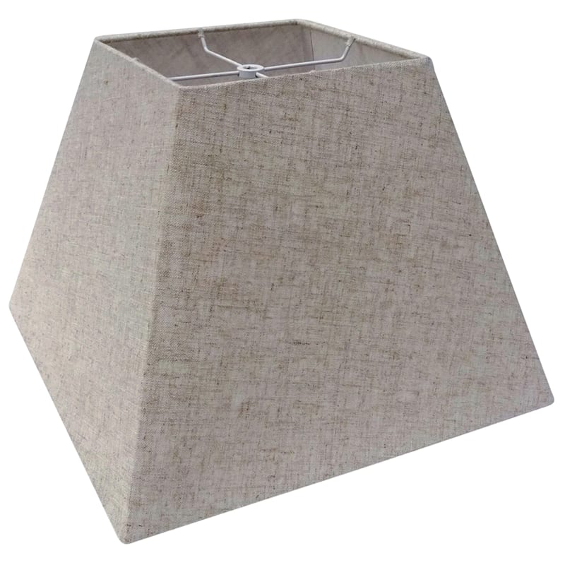 Brown Linen Square Table Lamp Shade, 11x8