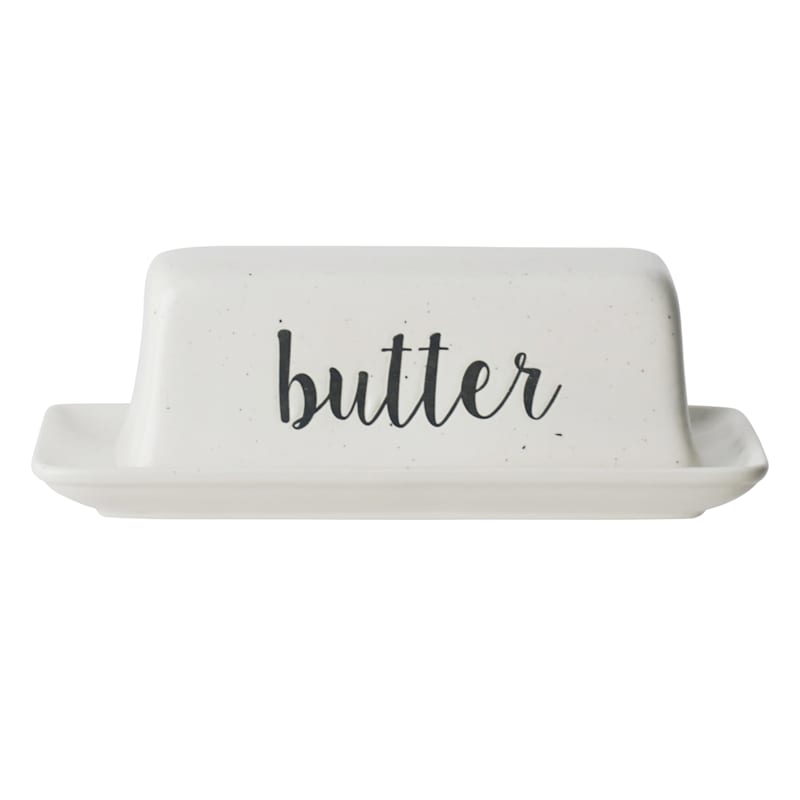 Honeybloom Farmhouse Speckled Stoneware Butter Dish