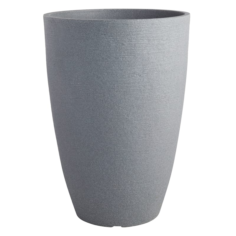 30.3X20.8 All Weather Proof Polyresin Modern Conic Planter Charcoal