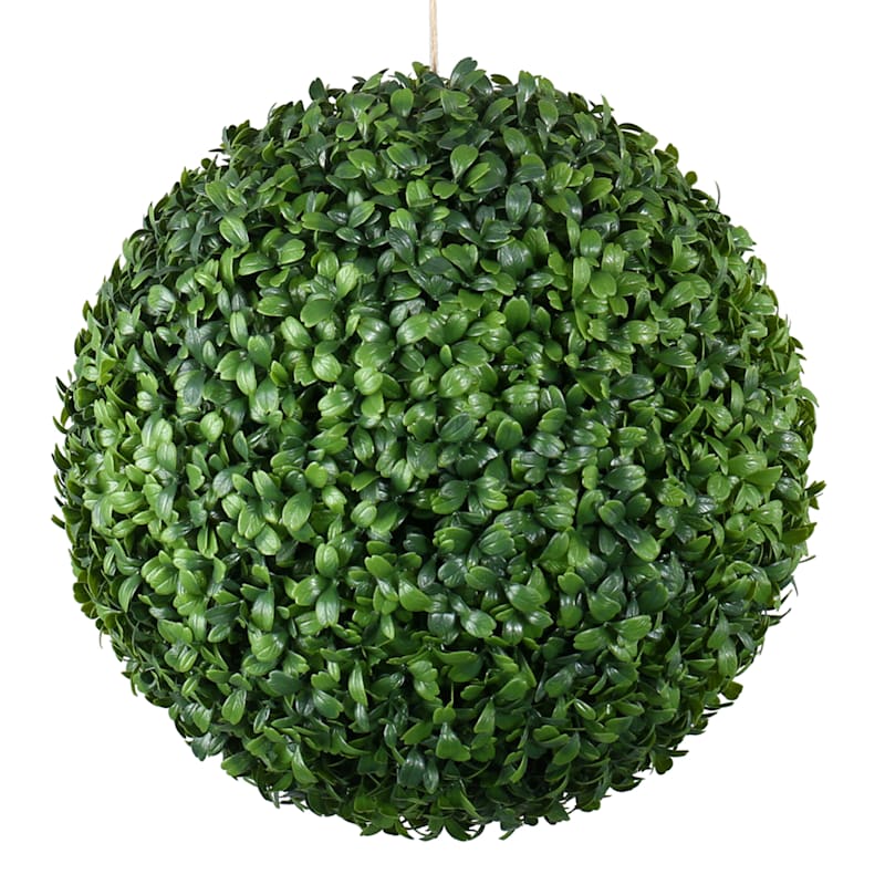 Green Boxwood Ball, 13.5"