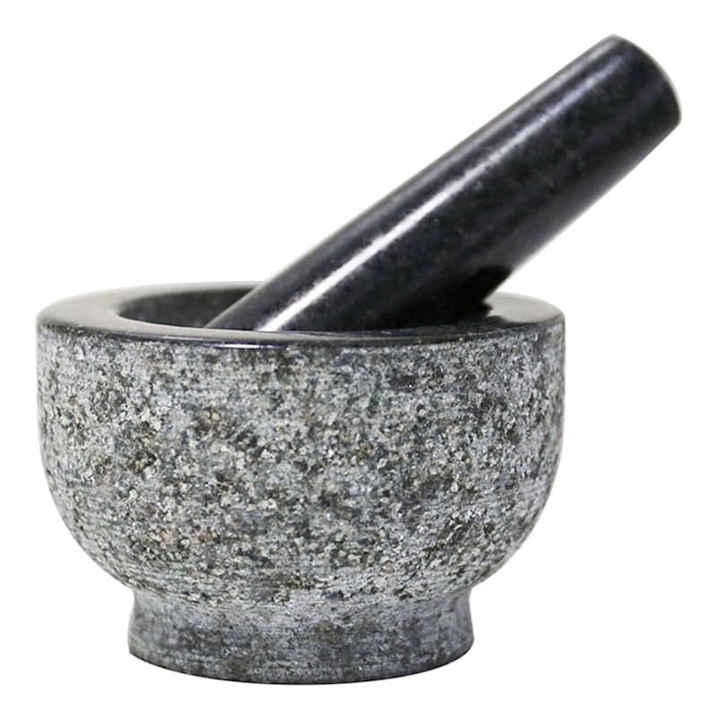 Gray Stoneware Mortar & Pestle Set