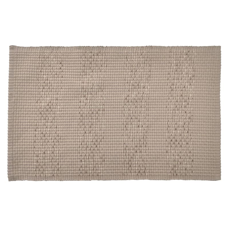 Set of 4 Natural Brown Textured Cotton Placemats