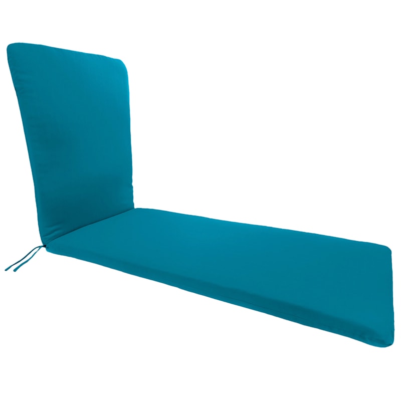 Turquoise Canvas Outdoor Basic Chaise Lounge Cushion