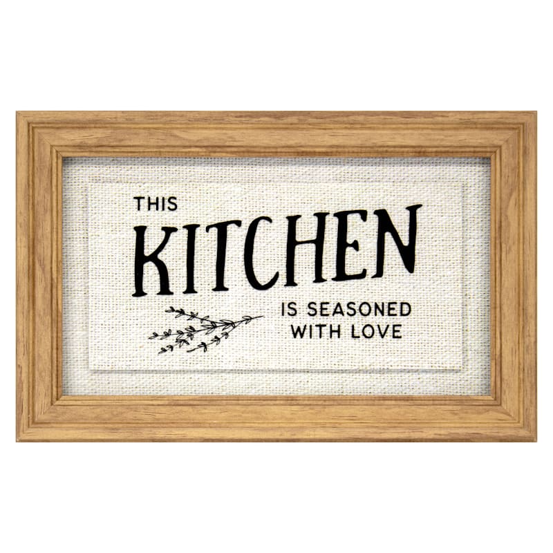 Glass Framed This Kitchen Is Seasoned With Love Wall Art, 12x7