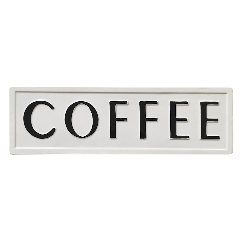 20X6 Metal Coffee Word Sign