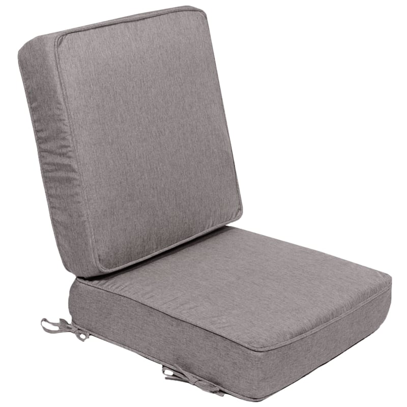 2-Piece Vernon Granite Premium Outdoor Gusseted Deep Seat Cushion