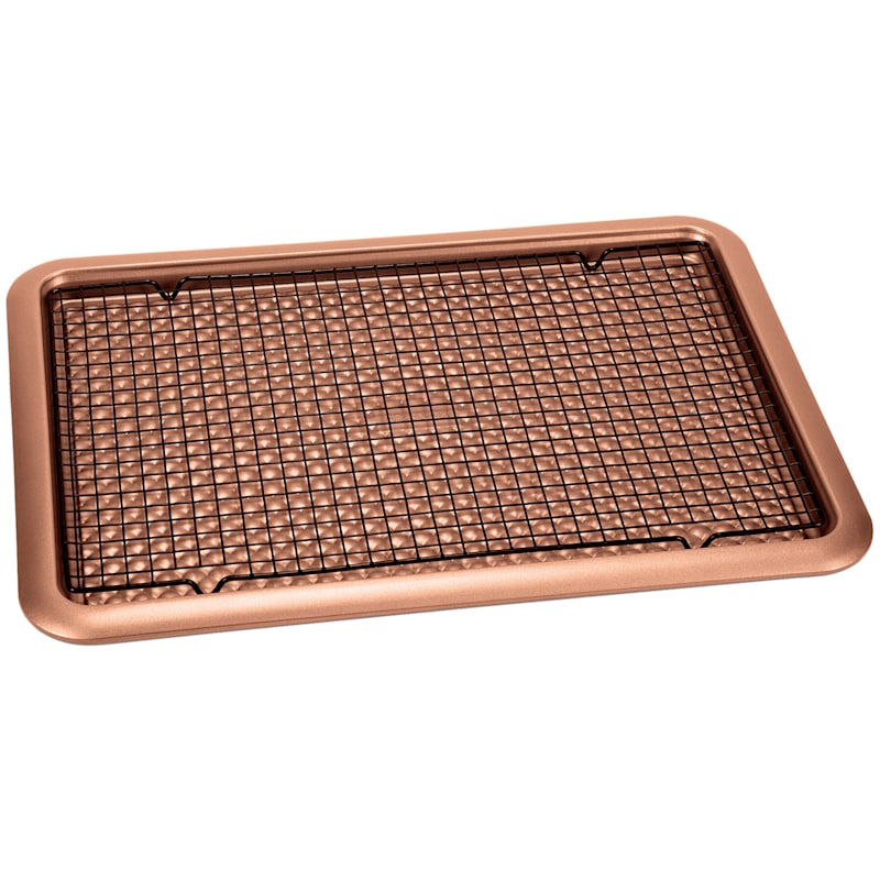 Copper Bake Pan W/Cooling Rack