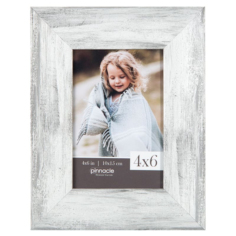 White Scoop Tabletop Picture Frame, 4x6