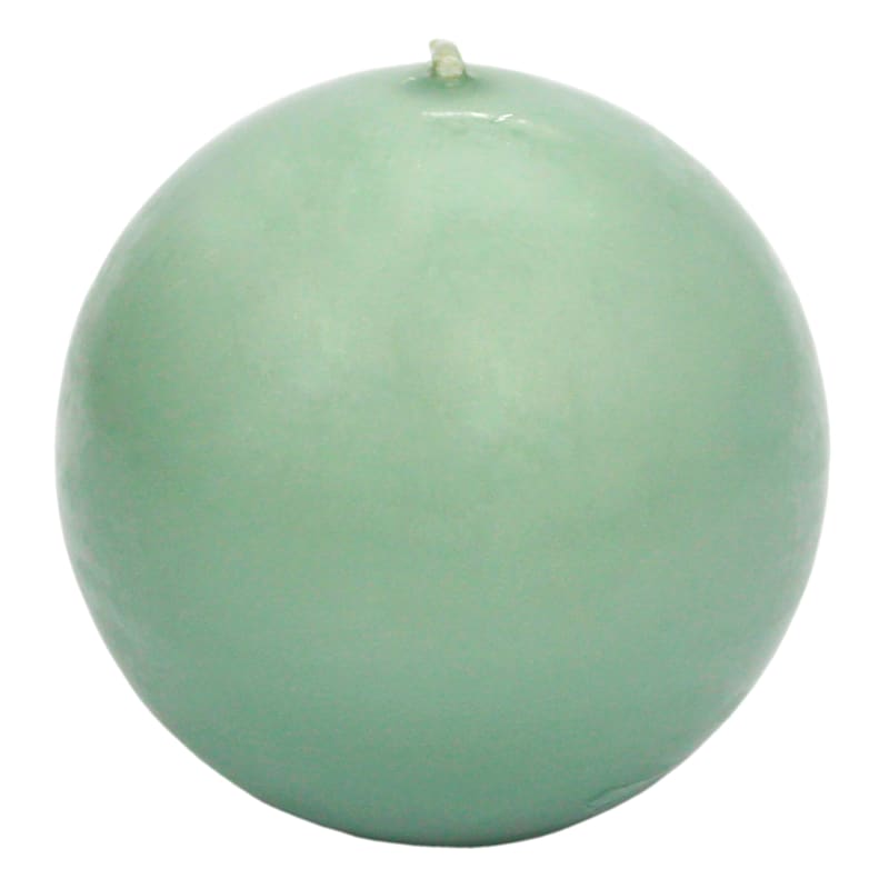 Green Unscented Overdip Sphere Candle, 3"