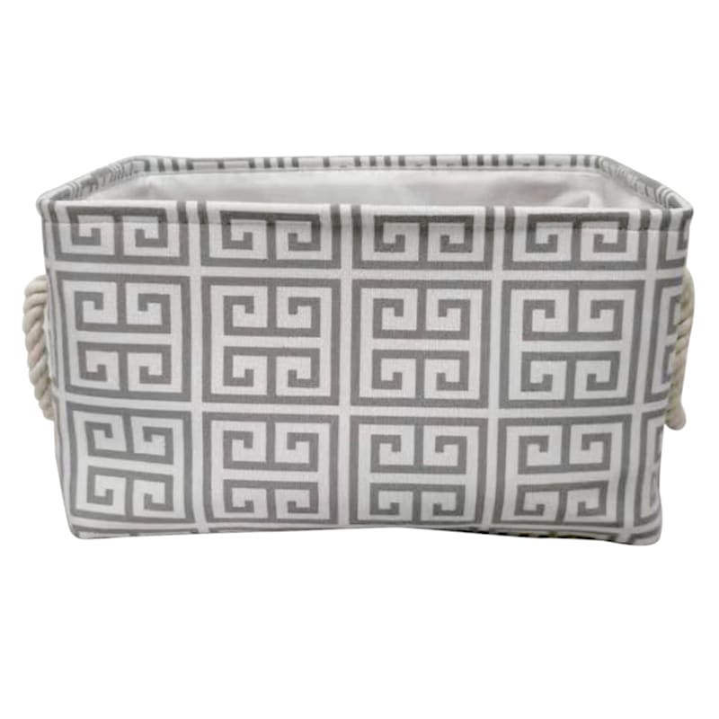 Grey Fabric Storage Basket