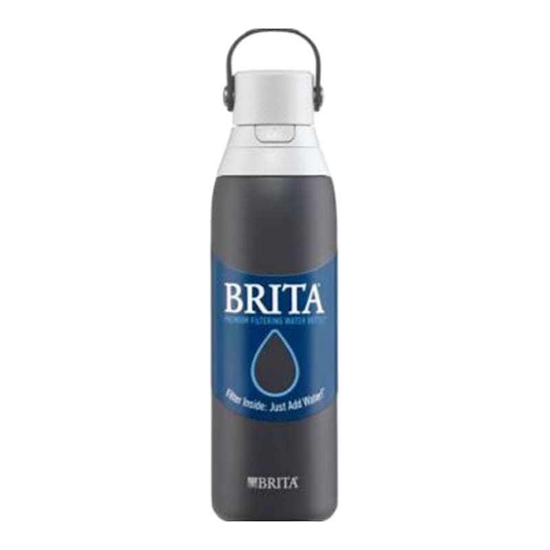 Brita Premium Filtering Stainless Steel Carbon Water Bottle, 20oz
