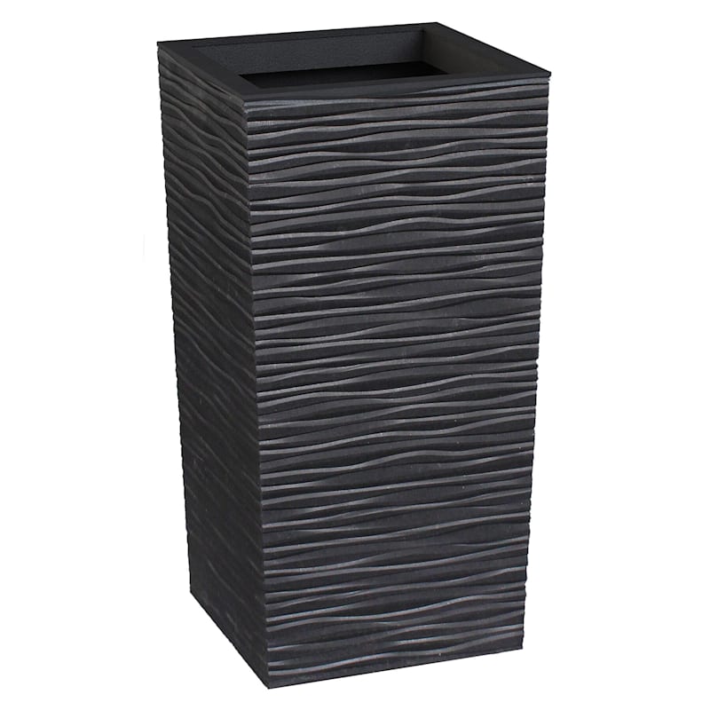 Serenity Slate Recycled Rubber Planter 14X19X26