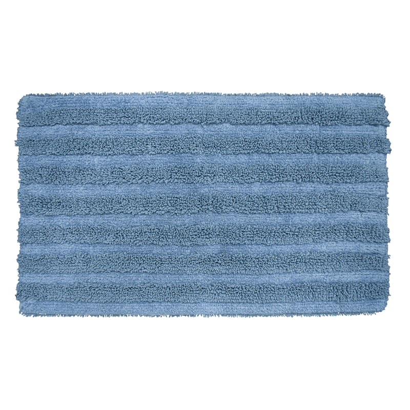 Blue Tufted Bath mat, 21x34