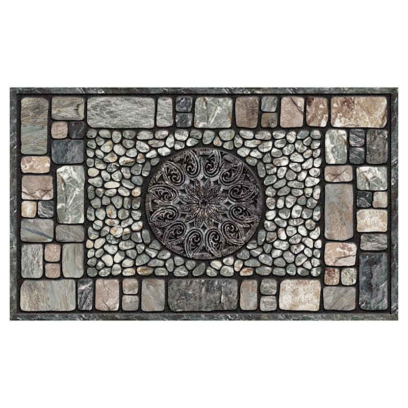 Masterpiece Gray Notre Dame Doormat,18x30