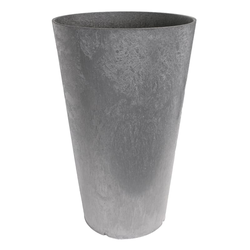 Concerto Silver Recycled Rubber Planter 14X14X26