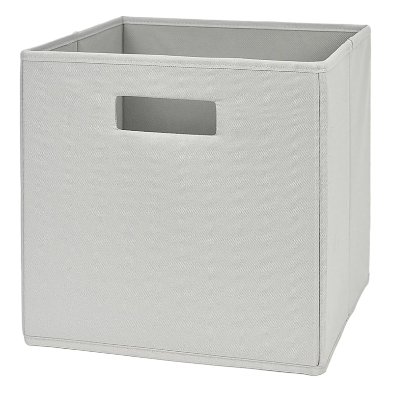 Kid Fabric Storage Cube, Light Gray