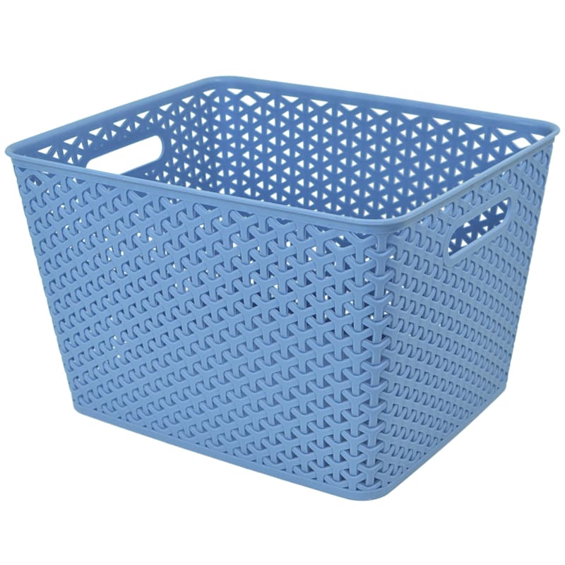 Blue Y-Weave Storage Basket, Extra Large