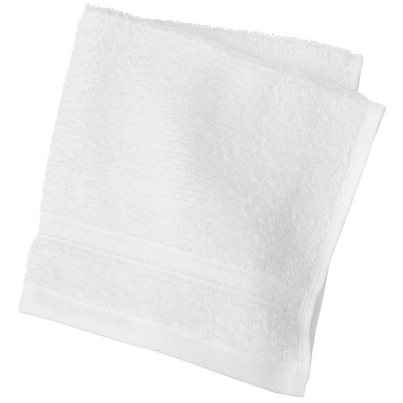 Essentials White Washcloth, 12"