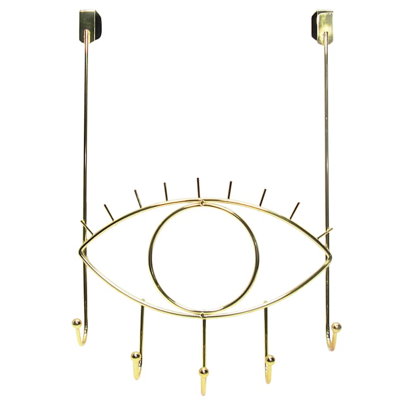 Open Eye 5-Hook French Gold Wire Over the Door Hanger