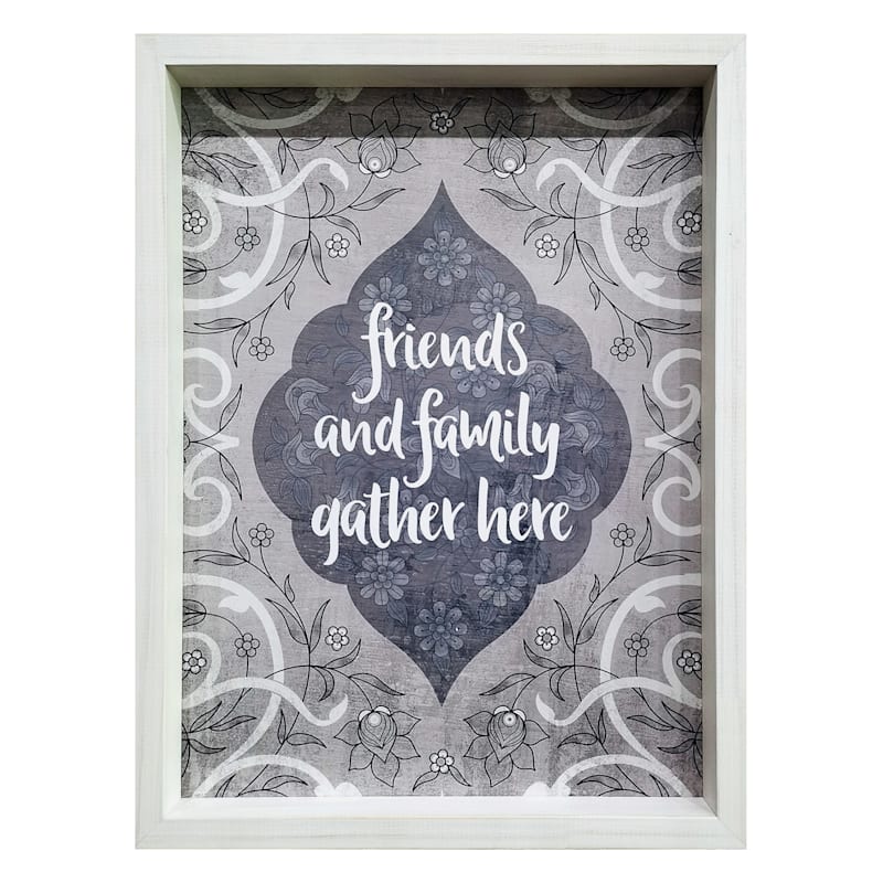 Gather Here Framed Wall Sign, 12x16