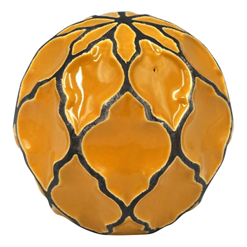 Yellow Ceramic Sphere, 4"