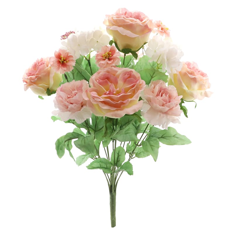 Mixed Pink & White Flower Bush, 22"
