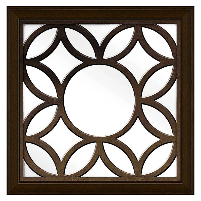 30X30 Square Mirror With Decorative Overlay
