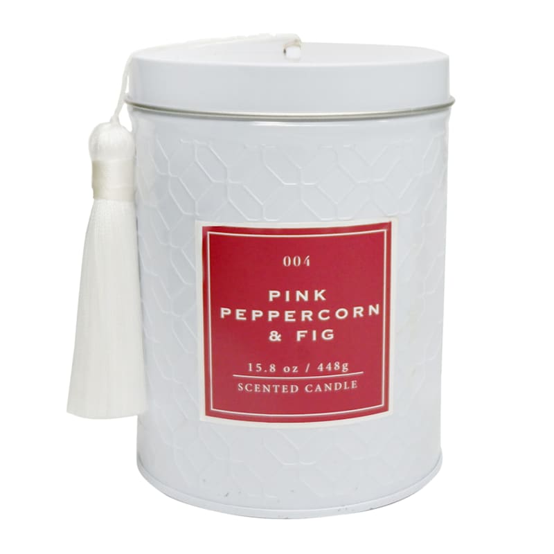 Peppercorn Fig Scented Tin Jar Candle, 15.8oz