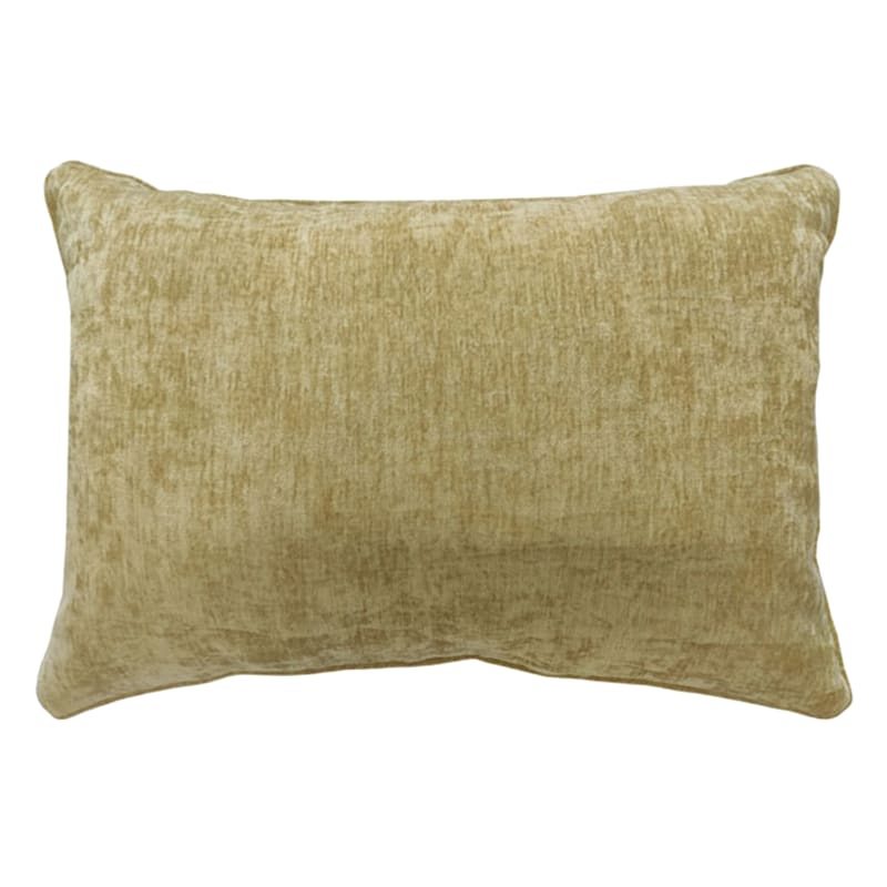 Maya Yellow Chenille Throw Pillow 14x20
