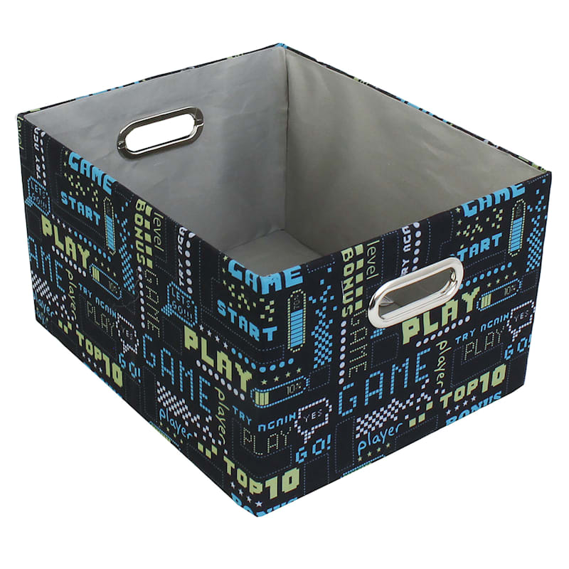Gavin Black Gamer Storage Bin, Medium
