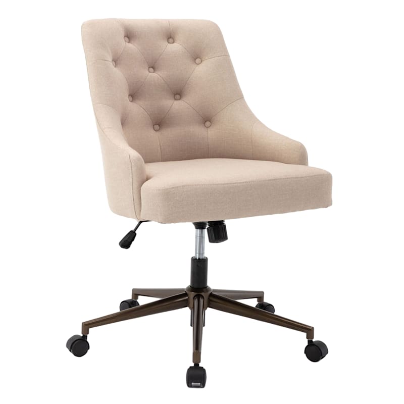 Providence Tufted Cream Adjustable Office Chair