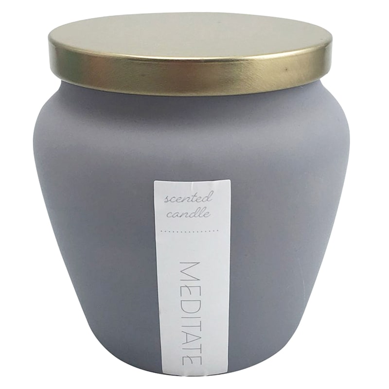 Meditate Scented Frosted Jar Candle, 10.5oz