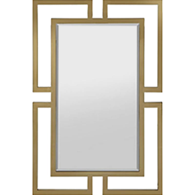 24x36 Contemporary Die Cut Gold Metal, How To Add Metal Frame Mirror