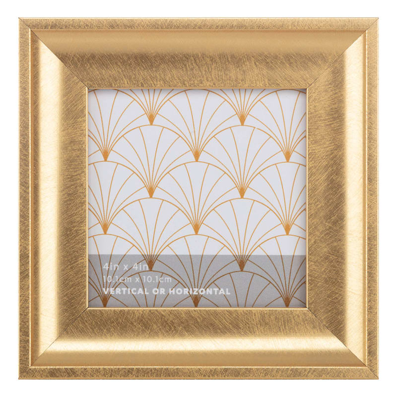 Gold Scoop Profile Tabletop Photo Frame, 4"