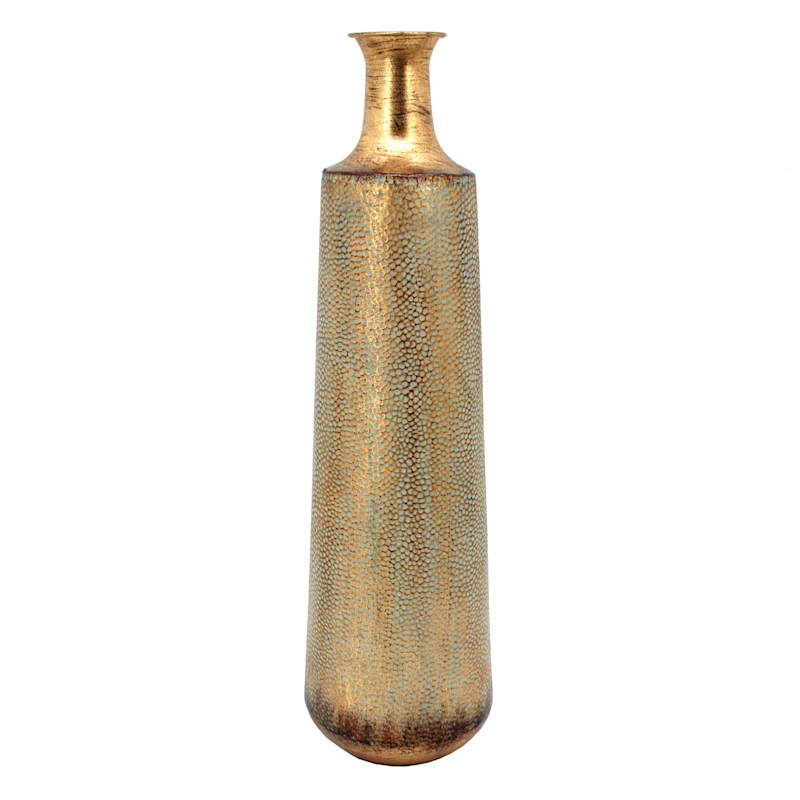 Gold Metal Vase, 28"