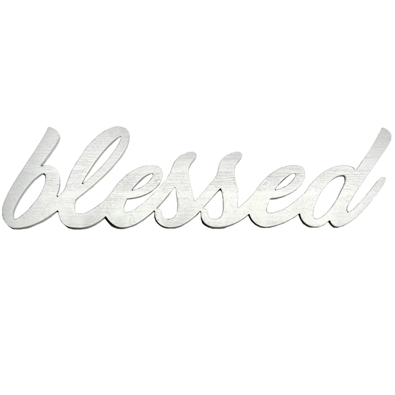 23X6 Blessed Word Wood Wall Decor