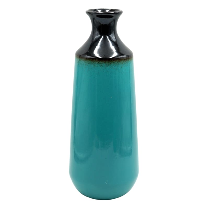 Green Ceramic Vase, 15.5"