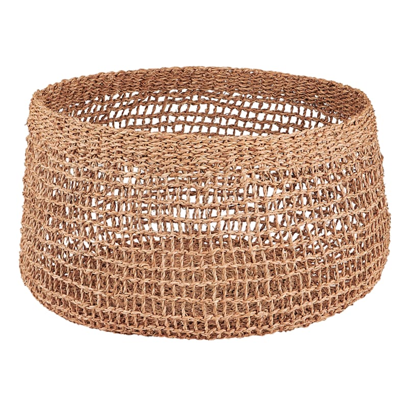Tracey Boyd Round Grid Weave Slouch Basket, Large