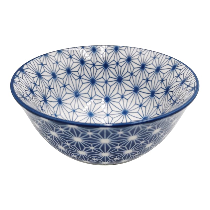 Tracey Boyd Blue & White Floral Printed Ceramic Bowl