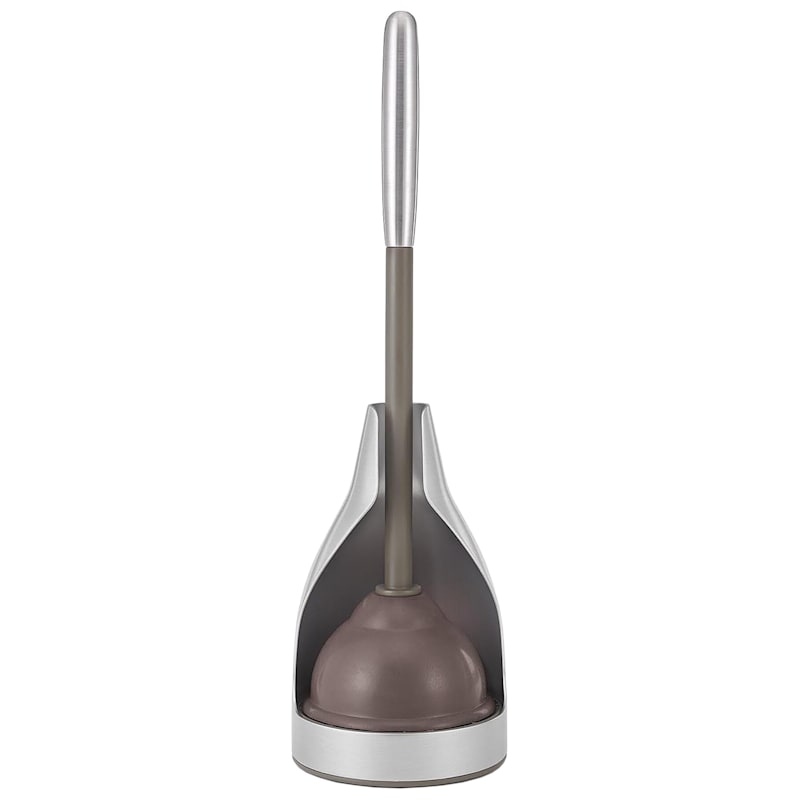 Grey Stainless Steel Plunger Caddy