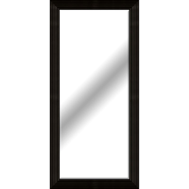 31X65 Bevel Mirror Black Tiered Frame