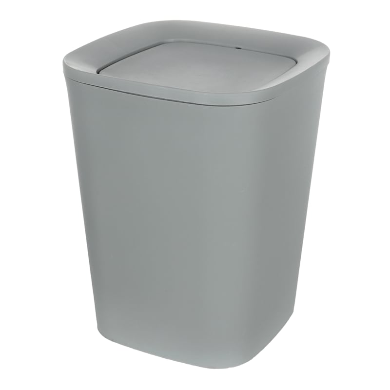 Grey Swing Top Trash Can, 5l