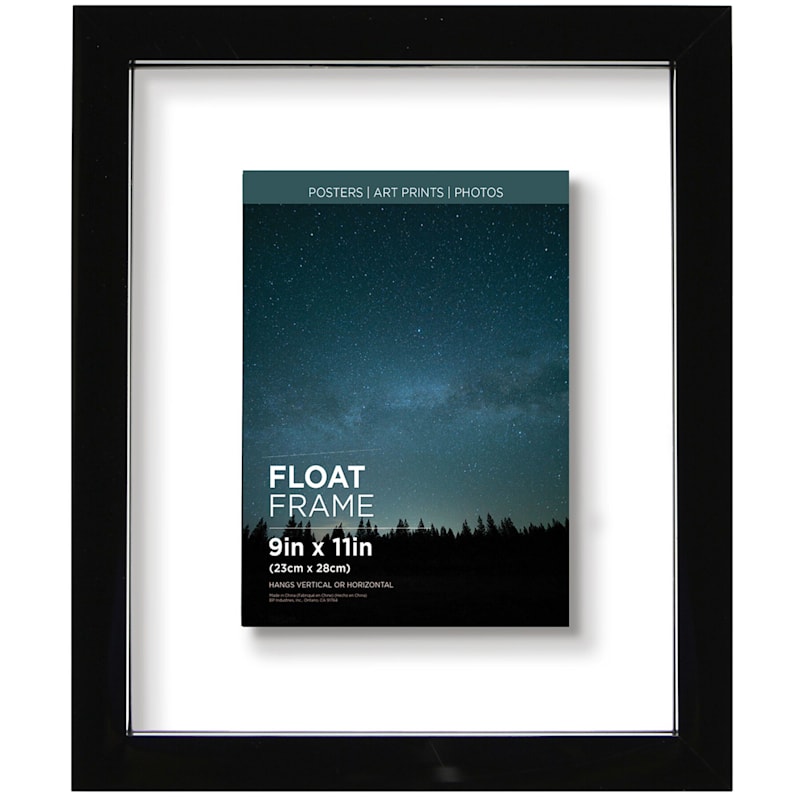 Black Floating Wall Frame, 9x11