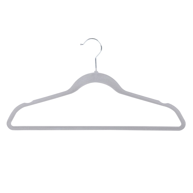 50-Pack Grey Velvet Suit Hangers