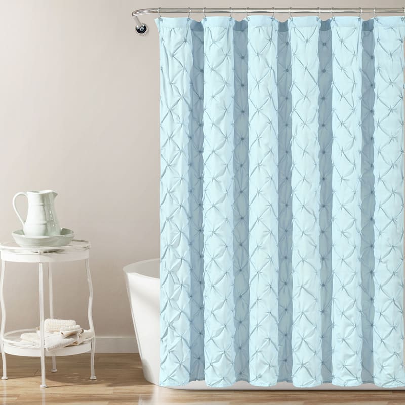 Lake Como Light Blue Pintuck Shower Curtain 72x72 At Home