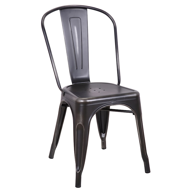 Honeybloom Idris Black Metal Dining Chair