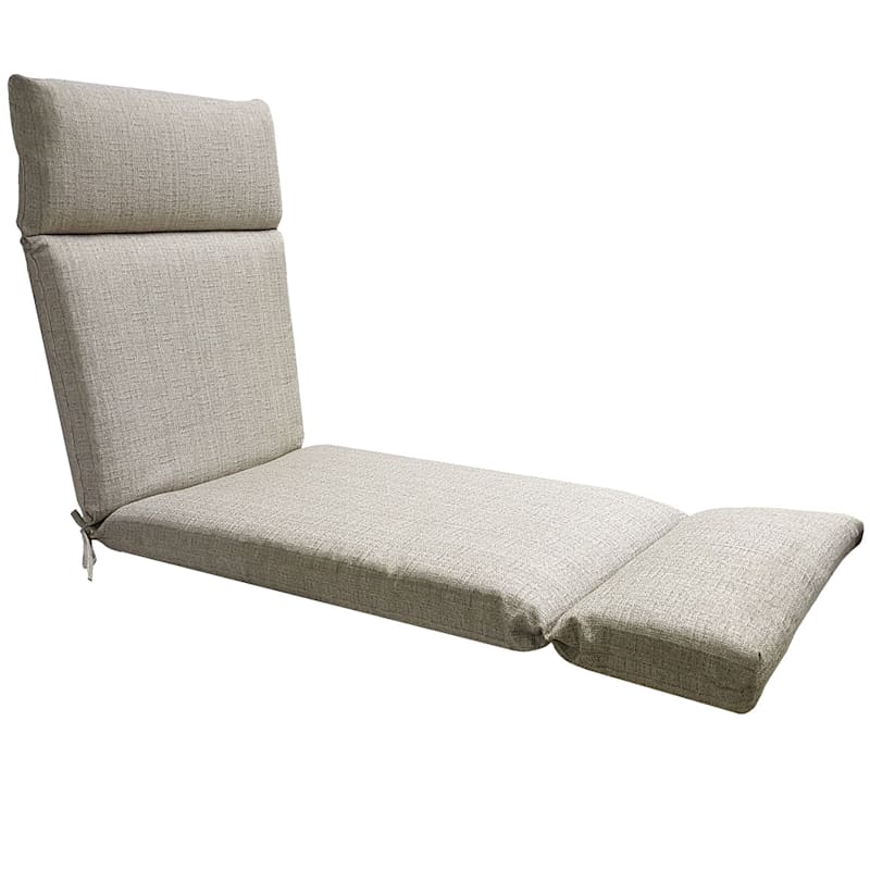 Fiddlestix Light Gray Premium Universal Outdoor Chaise Lounge Cushion