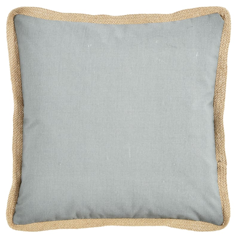 Grey Outdoor Pillow Jute Trim At Home, Grey Outdoor Pillows