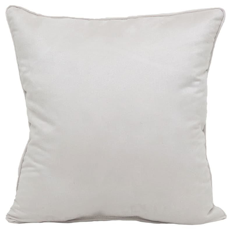 Papyrus Suede Throw Pillow, 18"